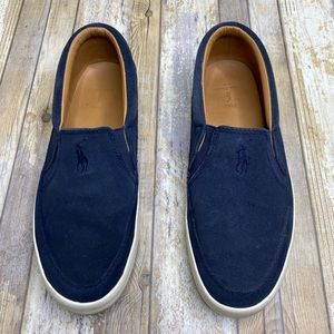 $5 SALE Ralph Lauren Polo Navy Blue Suede Loafers